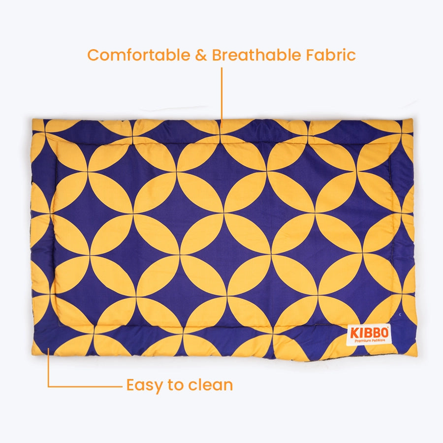 Pet Mat, Yellow & Blue Mandala Pack1