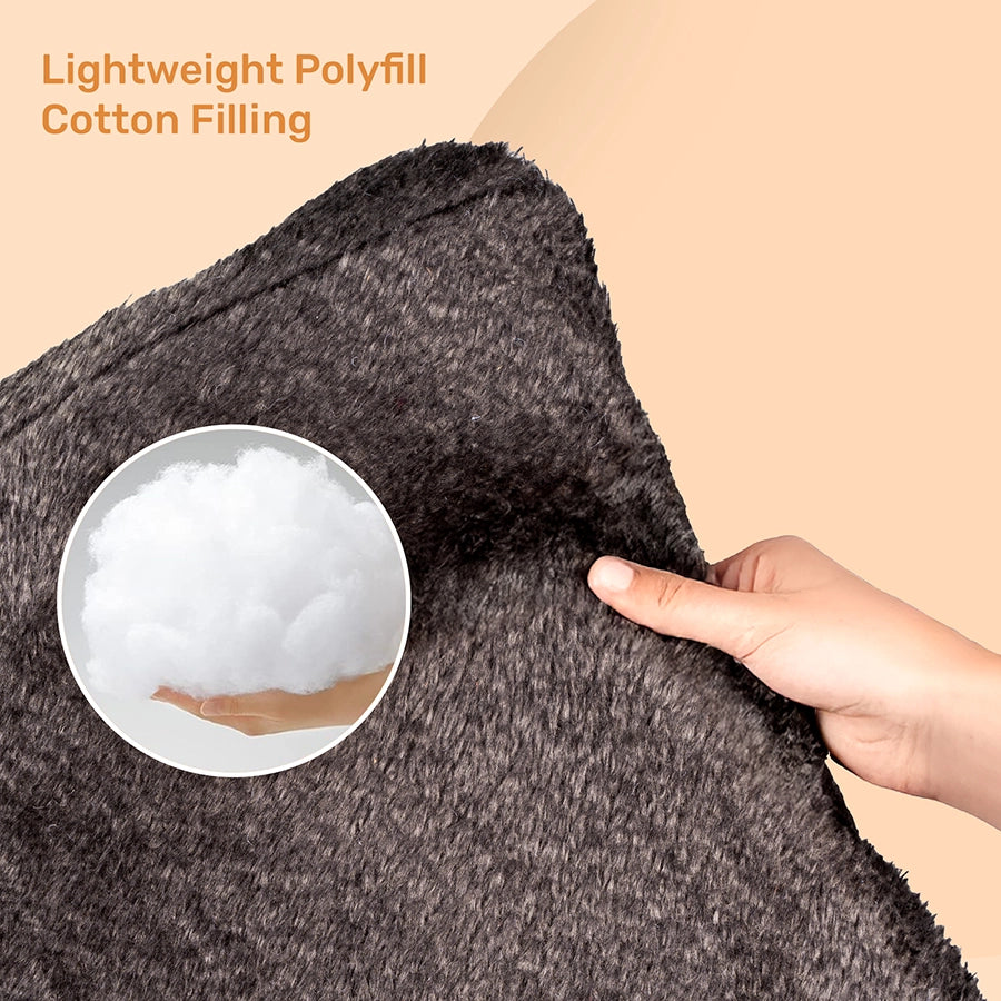 Faux Fur Flat Bed, Grey