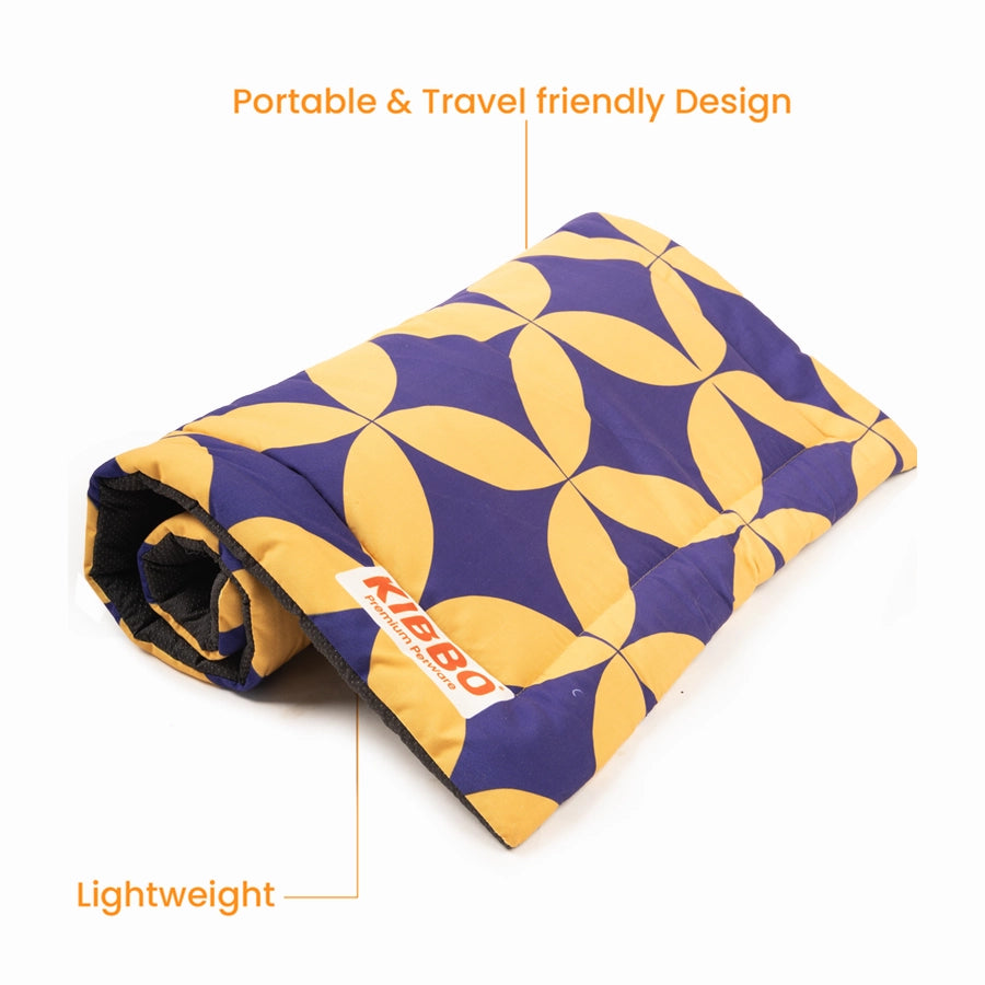 Pet Mat, Yellow & Blue Mandala Pack1