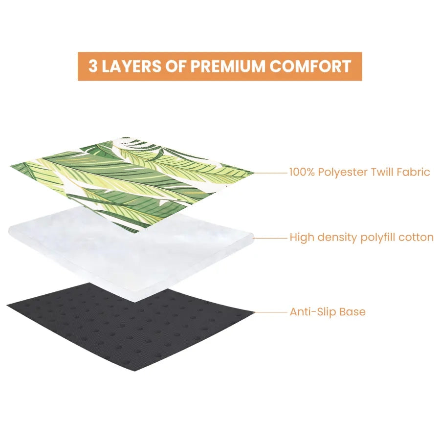 Pet Mat, Green Leaf Pack1