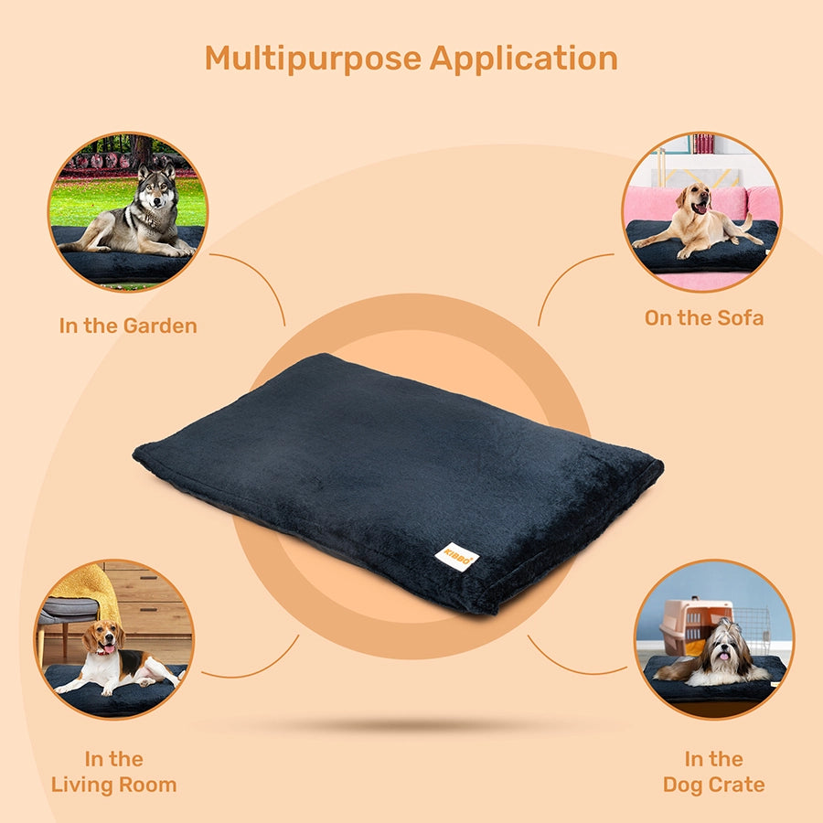 Faux Fur Flat Bed, Blue