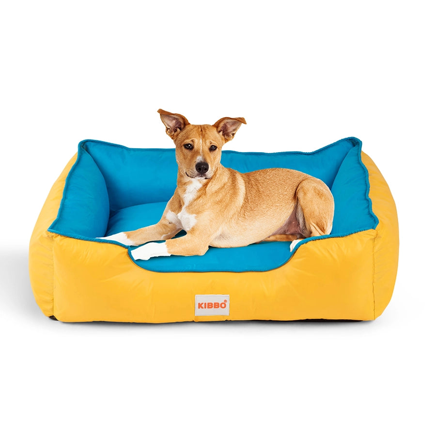 Waterproof Lounger Bed , Small, Yellow & Sky Blue