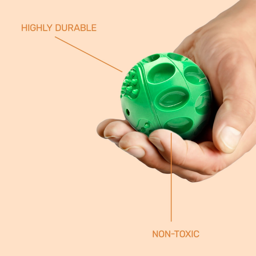 Rubber Toy, Squeaky Ball, Green Pack1