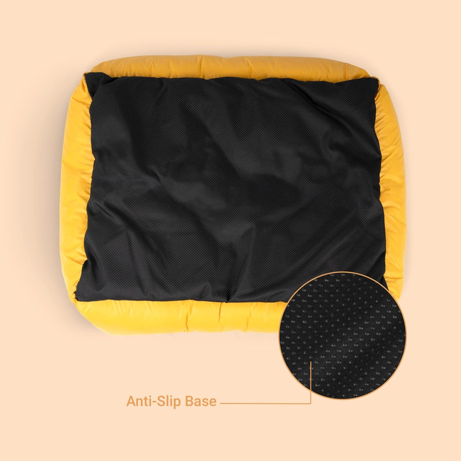 Waterproof Lounger Bed , Small, Yellow & Sky Blue