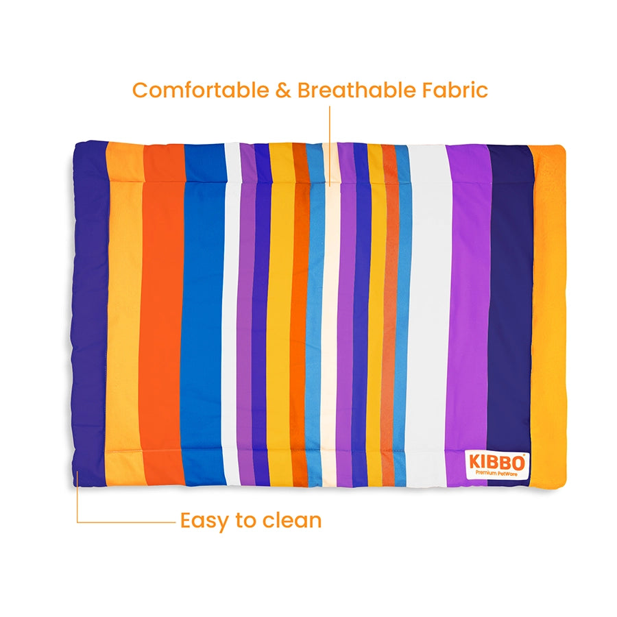 Pet Mat, Orange &  Purple Stripe