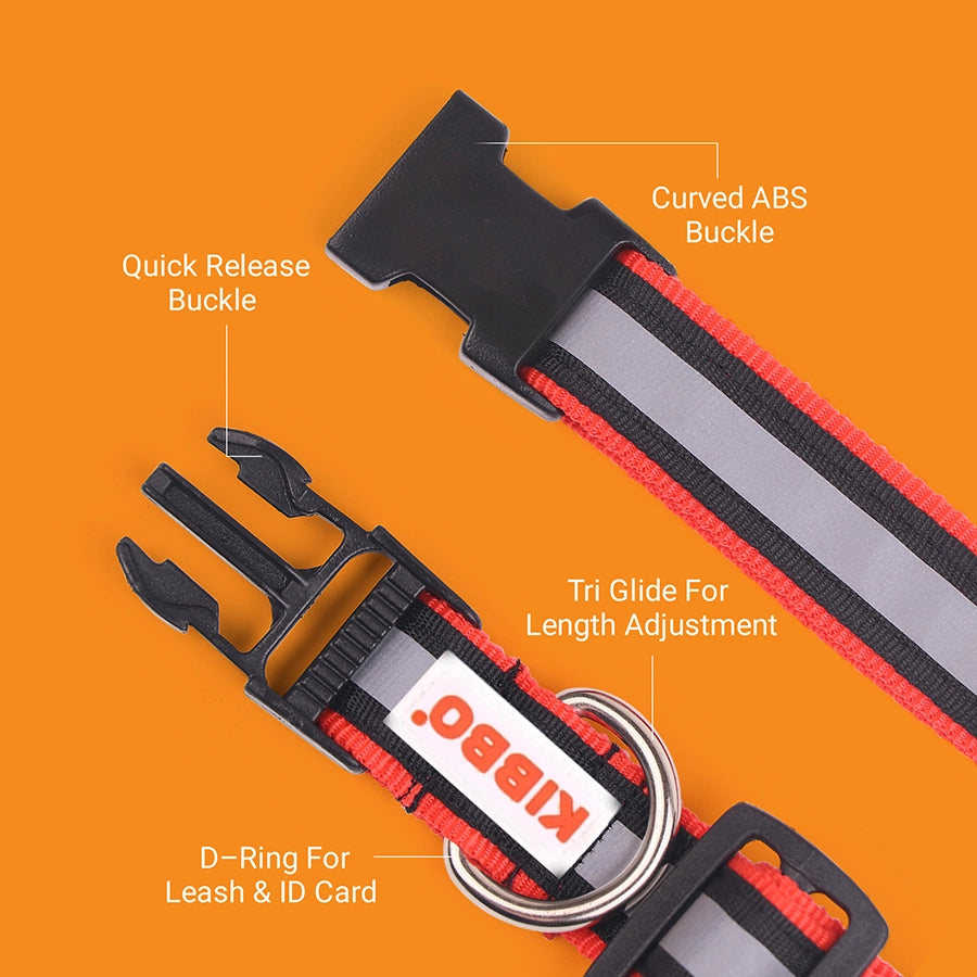 Reflective Collar, Red, Pack of 1