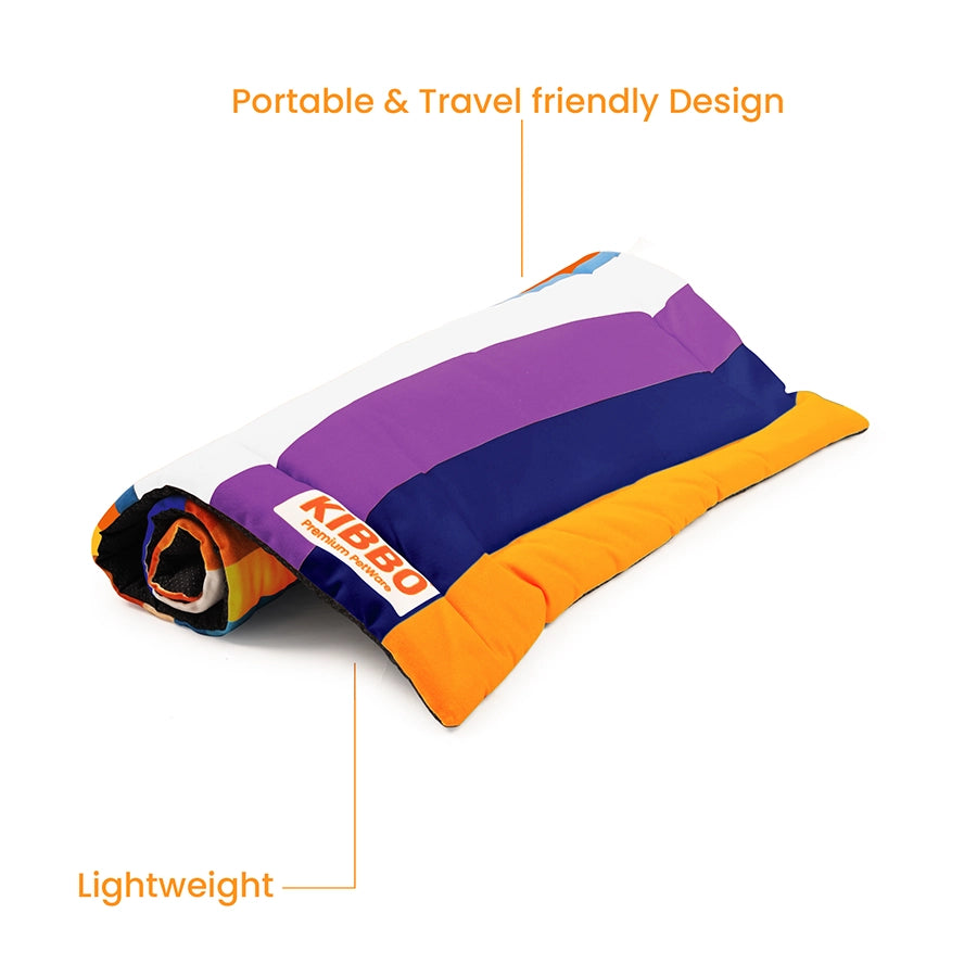 Pet Mat, Orange &  Purple Stripe