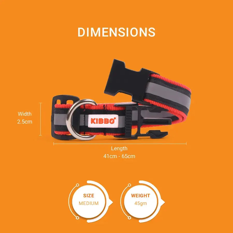 Reflective Collar, Red, Red & Yellow, Pack of 3