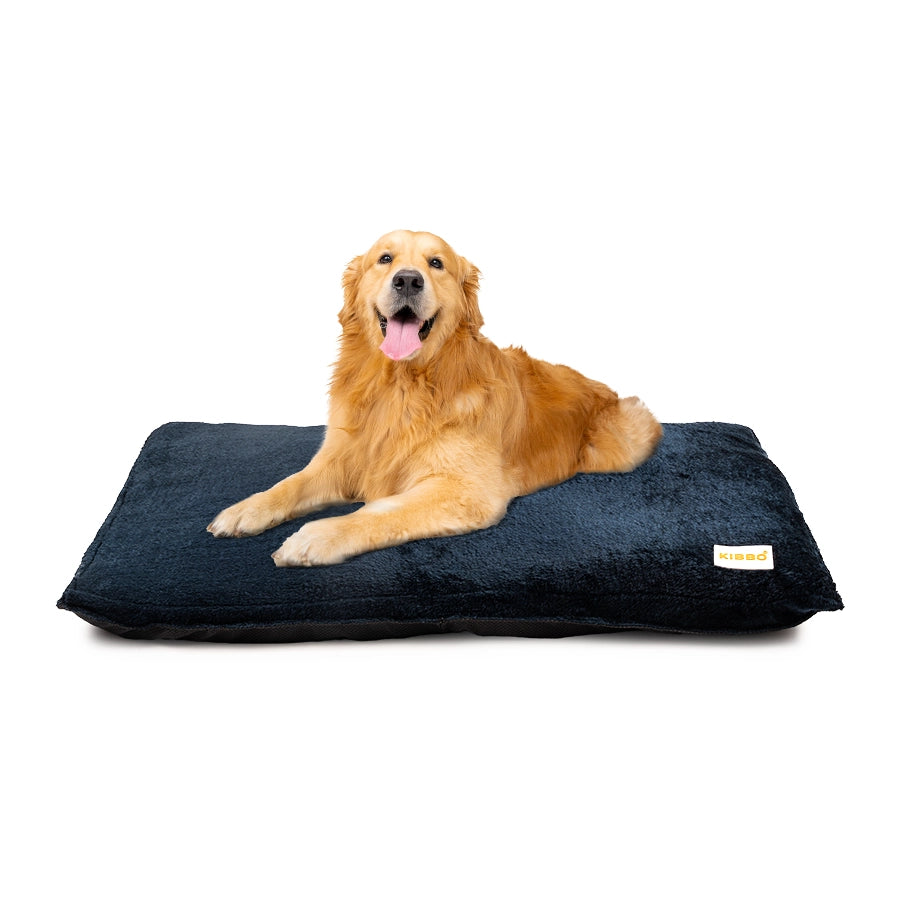 Faux Fur Flat Bed, Blue
