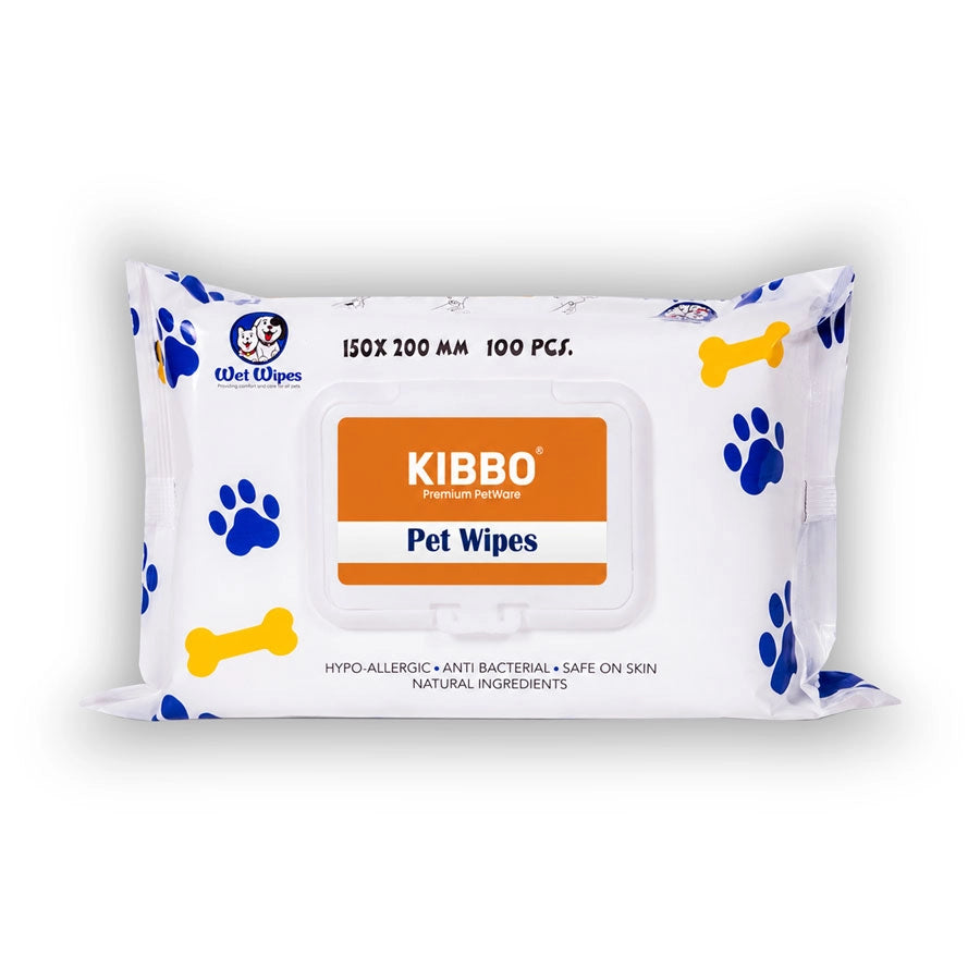 Kibbo Non-Alcoholic Pet Wipes | Paraben Free and Non Toxic | 100 Count