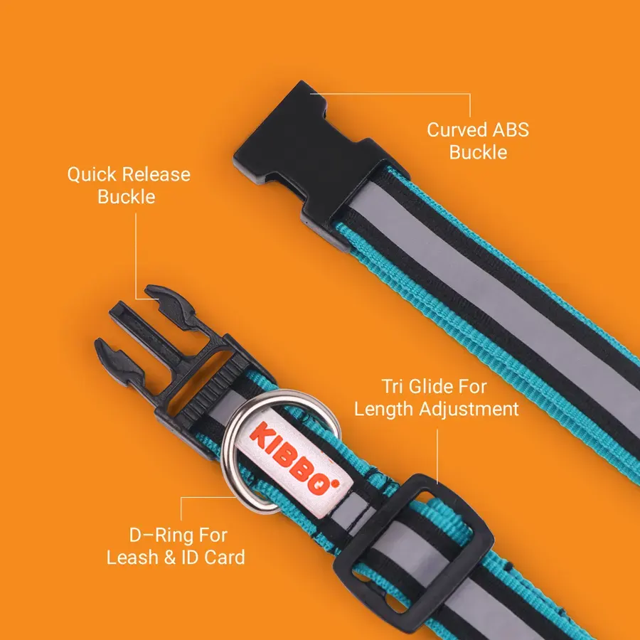 Dual Layered Reflective Nylon Pet Collar