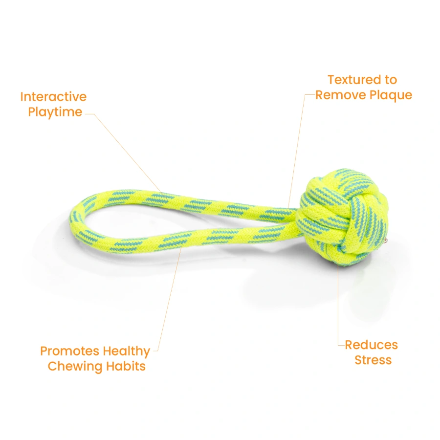 handle ball rope toys dogs and cats