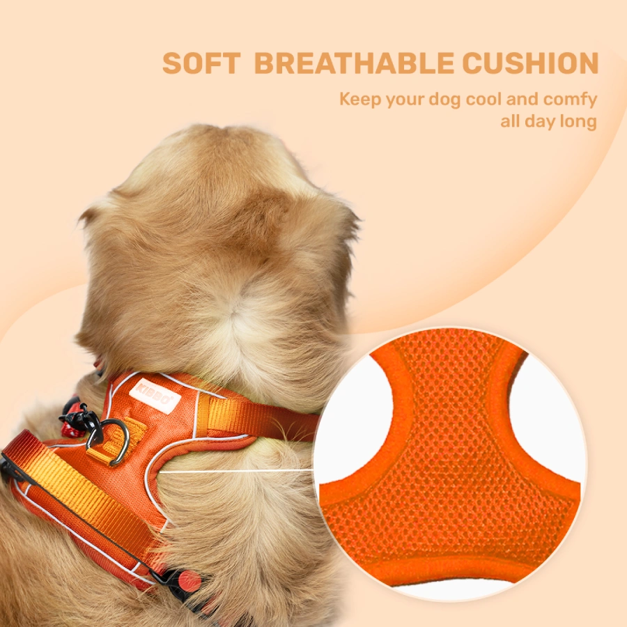 Reflective Vest Harness Orange KIBBO India s Premium Pet Ware