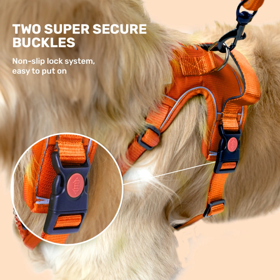 4_Vest Harness Orange best dog harness